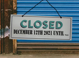 We close december 12th
