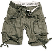 SURPLUS Division Shorts olive washed / Pantalon corto oliva desgastado