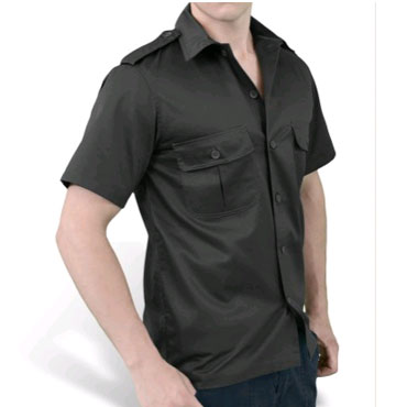 SURPLUS US shirt 1/2 black / Camisa de manga corta negra 1