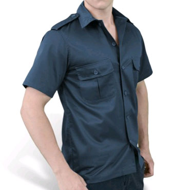 SURPLUS US shirt 1/2 navy / Camisa de manga corta azul marino 2