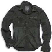 SURPLUS Raw Vintage Shirt longsleeve black washed