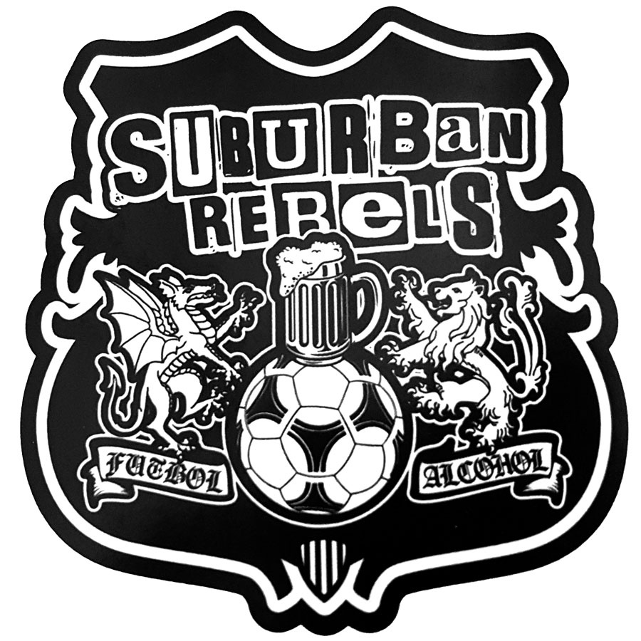 SUBURBAN REBELS Futbol i Alcohol Sticker