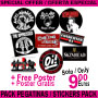 PACK OFERTA DE PEGATINAS SKINHEAD, OI!, THE OPPRESSED, EXPLOITED, THE ADICTS 1