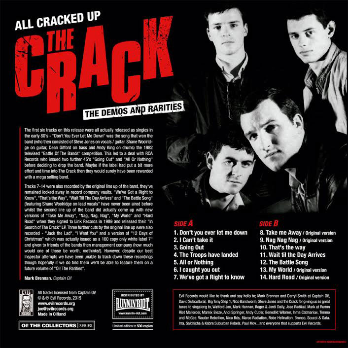 THE CRACK All Cracked Up - Demos and rarities LP (Red) 2