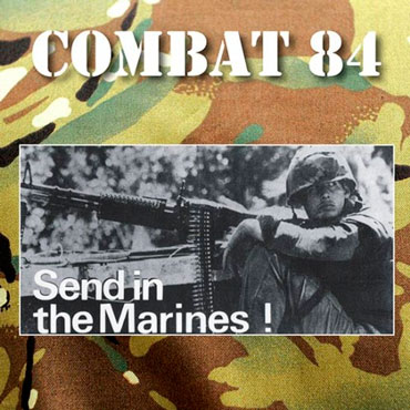 COMBAT 84 Send in the marines CD cover artwork with camou background