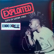 Portada clásica del EXPLOITED Live in Leeds 1983 LP 