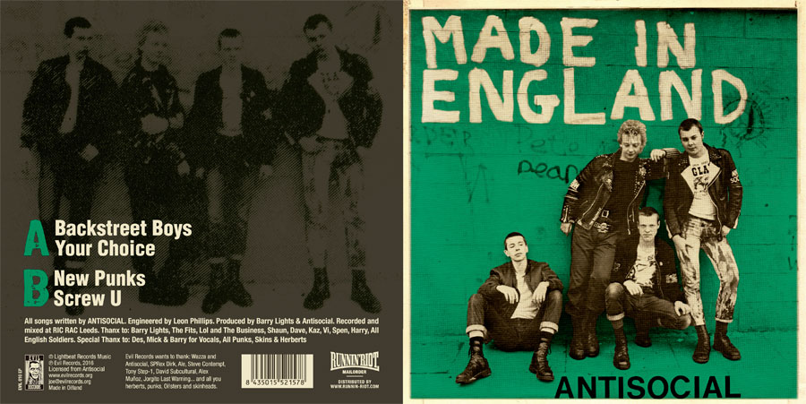 ANTISOCIAL Made in England portada verde 1