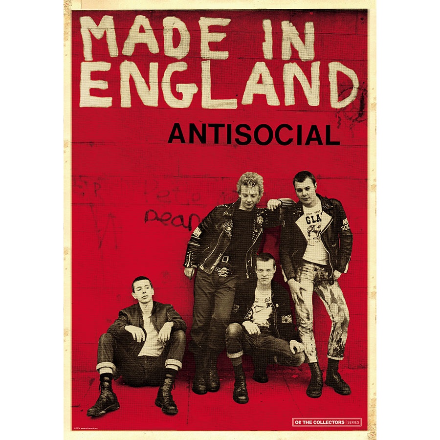 Design for ANTISOCIAL Made in England A2 Poster