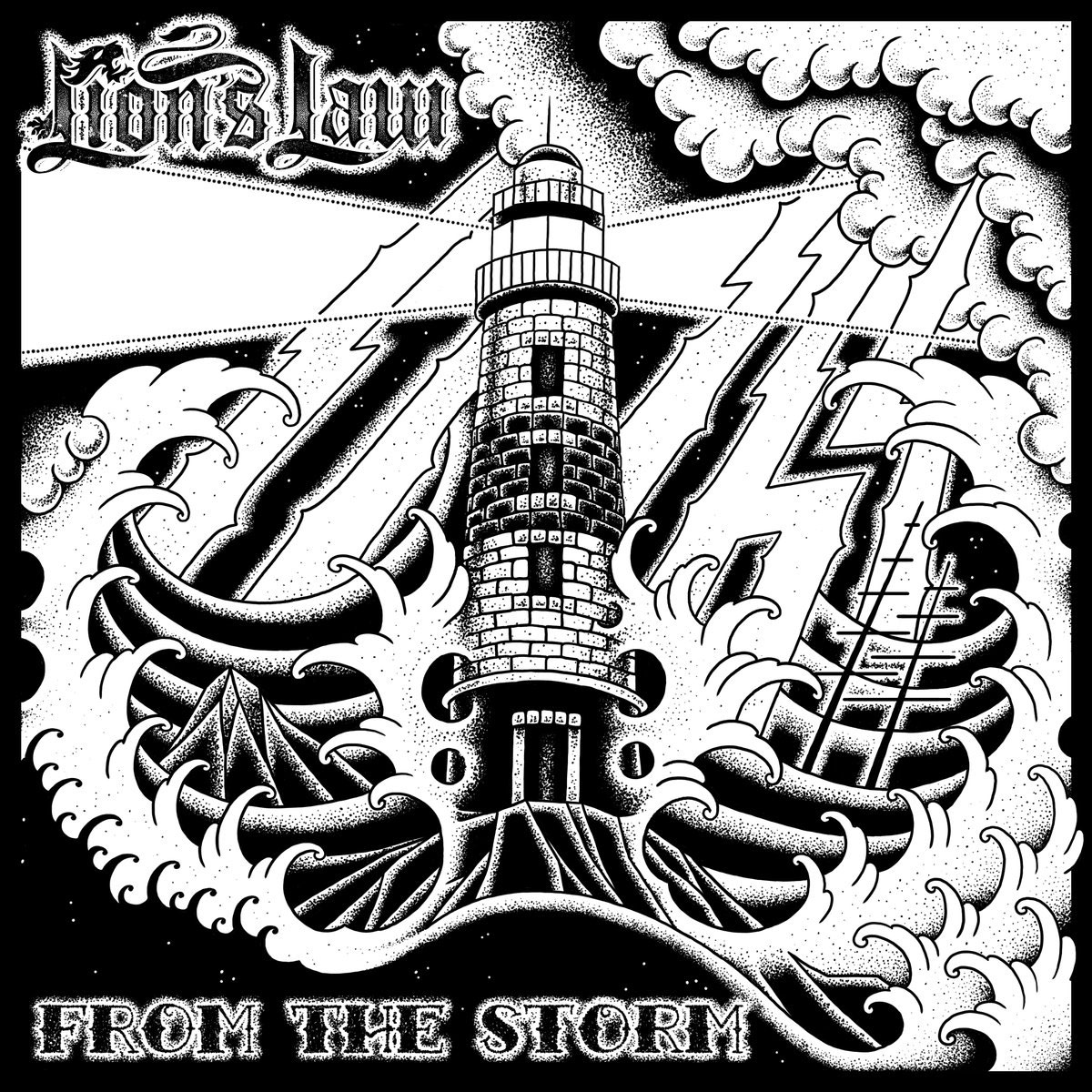 Great artwork for LION'S LAW From the storm LP album 1