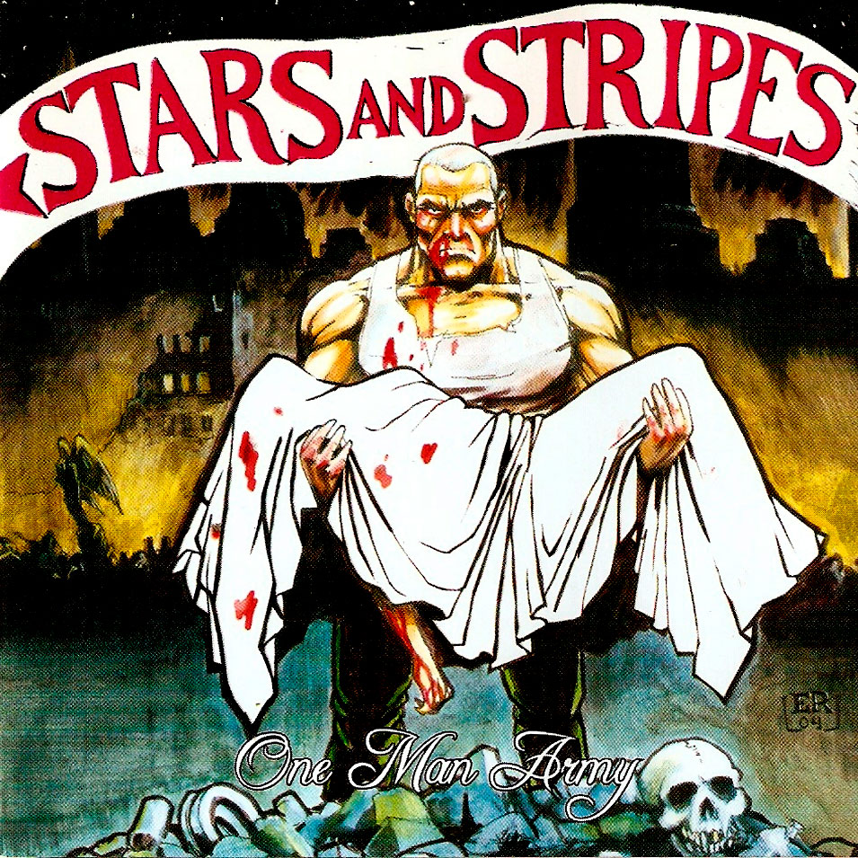 Reedición en vinilo del segundo disco de la banda de Oi! americana de los miembros de SLAPSHOT, titulo STARS AND STRIPES One Man Army LP 1