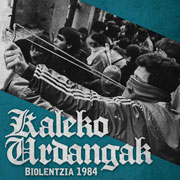 Diseño de la portada del disco KALEKO URDANGAK Biolentzia 1984 EP