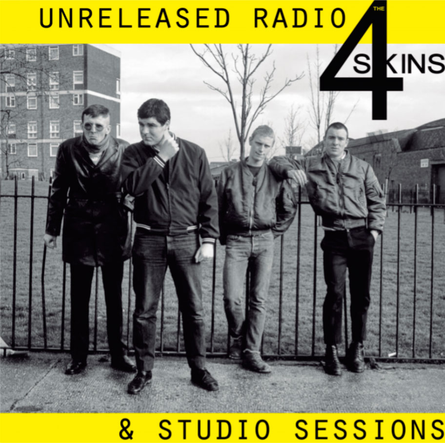 Diseño de la portada de 4 SKINS Unreleased Radio & Studio Sessions LP 1
