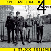 Diseño de la portada de 4 SKINS Unreleased Radio & Studio Sessions LP
