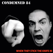 Diseño de la portada de CONDEMNED 84 When they stick the knife in