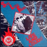 Diseño portada del disco STIFF LITTLE FINGERS Live and Loud DOBLE LP