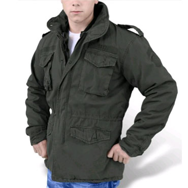 SURPLUS M65 JACKET REGIMENT Black Washed / Chaqueta Negra