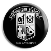 SUBURBAN REBELS (LOGO) Chapa/ Button Bad