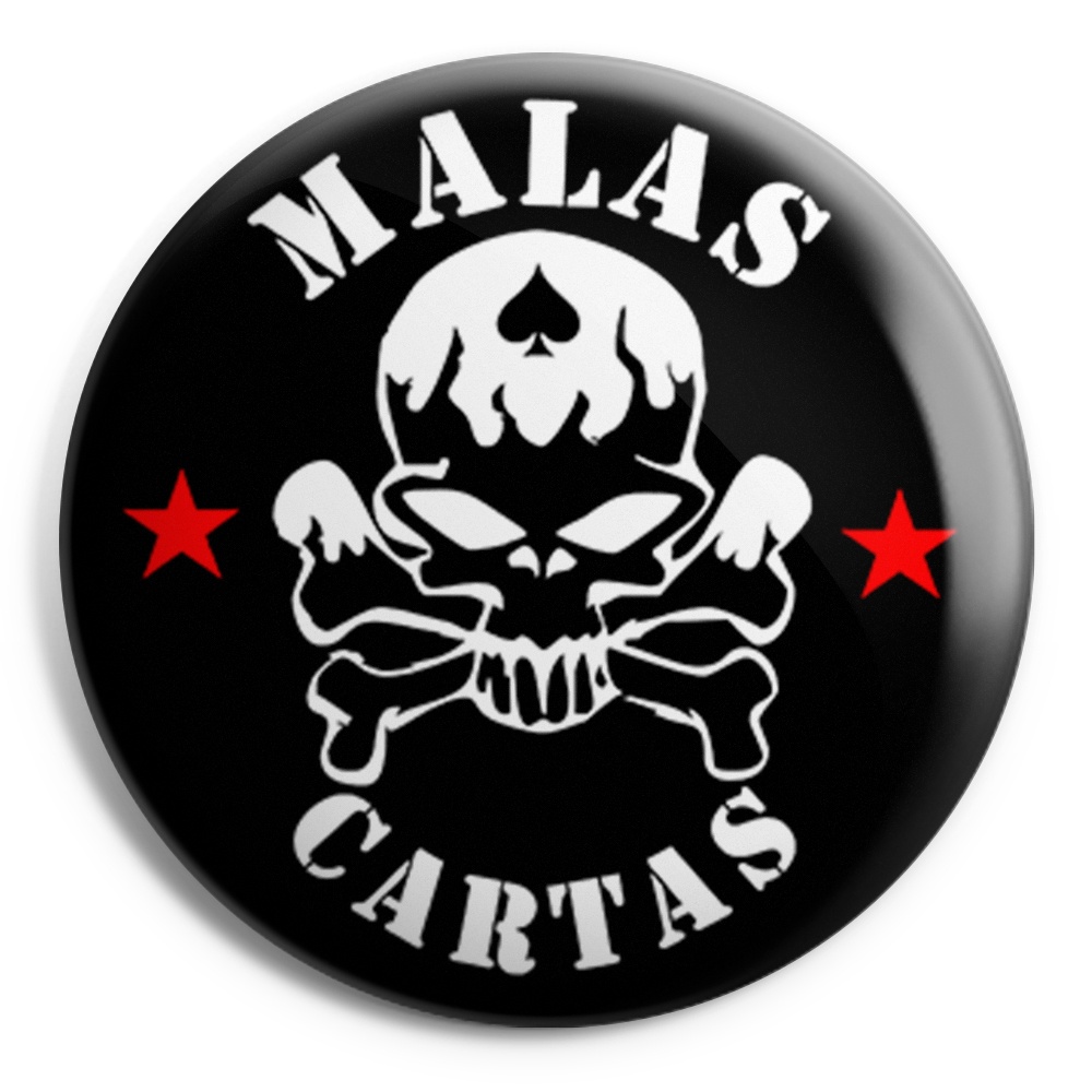 MALAS CARTAS Negra chapa / badge