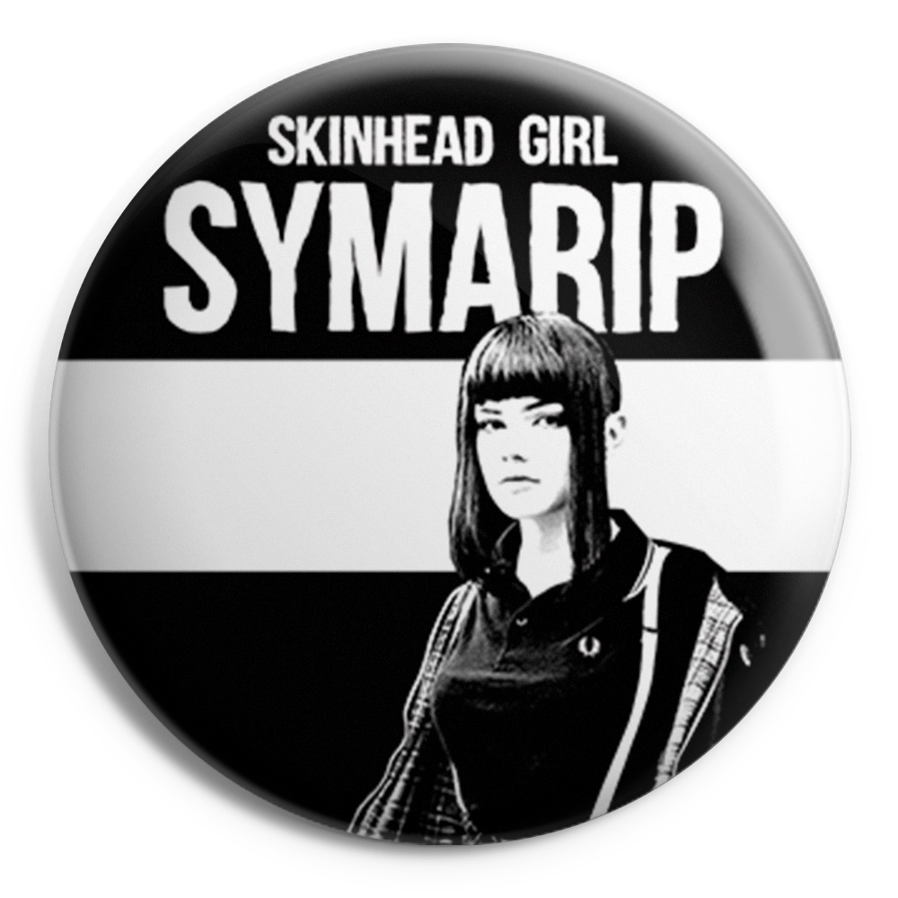 Skinhead Girl Button Badge 