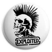 picture of THE EXPLOITED Skull Button Badge 