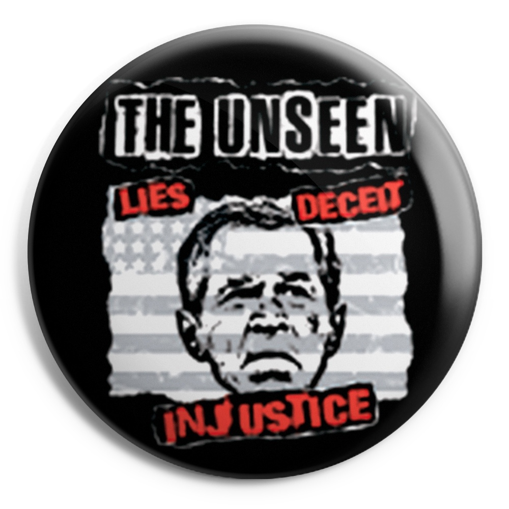 UNSEEN, THE Lies injustice Chapa/button badge
