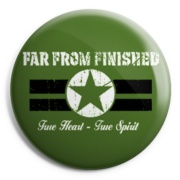 FAR FROM FINISHED Army Cross Chapa/Button badge
