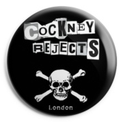 COCKNEY REJECTS Skull Chapa / Button badge