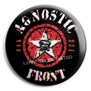 AGNOSTIC FRONT Army star Chapa / Button badge