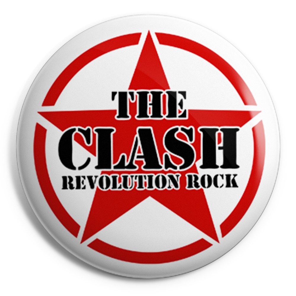 imagen chapa THE CLASH Revolution Rock