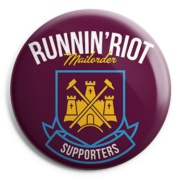 picture of RUNNIN RIOT MAILORDER Westham Button Badge 
