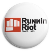 picture of RUNNIN RIOT LOGO horizontal Button Badge 