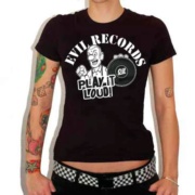 Imagen camiseta de chica EVIL RECORDS Oi! Play it Loud 