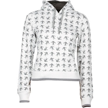 HOOLIGAN STREETWEAR Lila hooded in white and grey