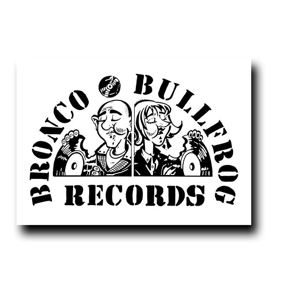BRONCO BULLFROG RECORDS Logo FREE STICKER