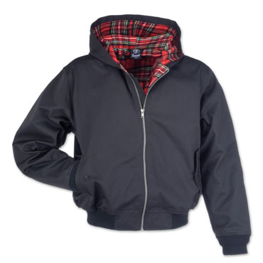 BRANDIT Lord Canterbury Black Chaqueta Harrington Capucha