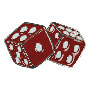 RED DICES Belt Buckle 1