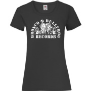 Picture BRONCO BULLFROG RECORDS Logo GIRL T-Shirt Black
