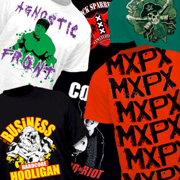 Buy Punk t-shirts, hardcore band t-shirts, skinhead t-shirts, ska band t-shirts at Runnin Riot Mailorder