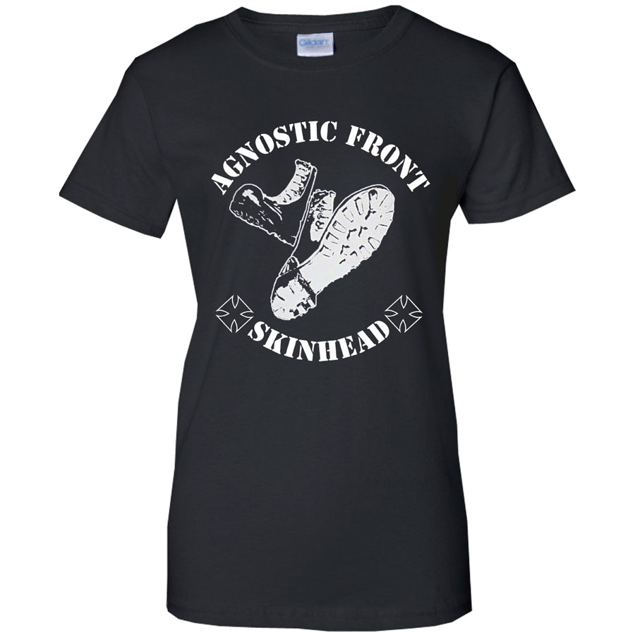 diseño para la camiseta AGNOSTIC FRONT Skinhead Boots GIRL T-shirt 1
