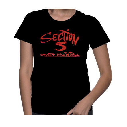 SECTION 5 Logo Girl T-shirt Black Camiseta de chica 1