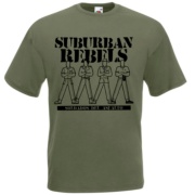 Artwork for SUBURBAN REBELS Soldados del asfalto olive tshirt