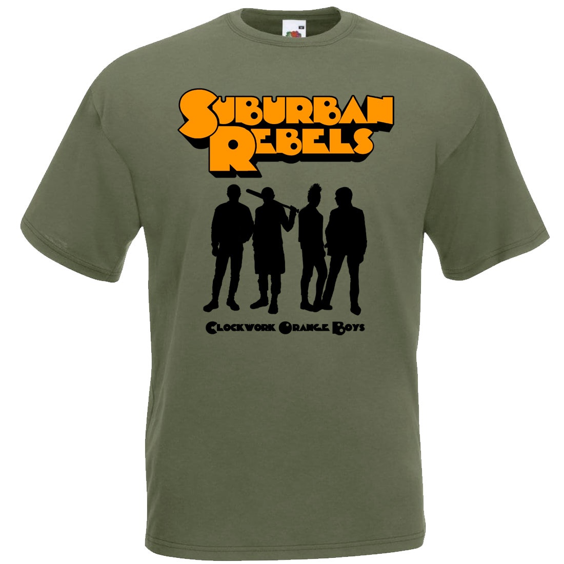 SUBURBAN REBELS Clockwork Orange Boys in Olive green Tshirt