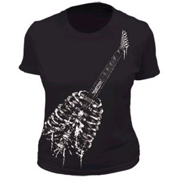 THIRTYSIX Skeleton Guitar Girl T-shirt