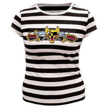 THIRTYSIX Pirate Cat Stripes Girl T-shirt / Camiseta de chica a rallas