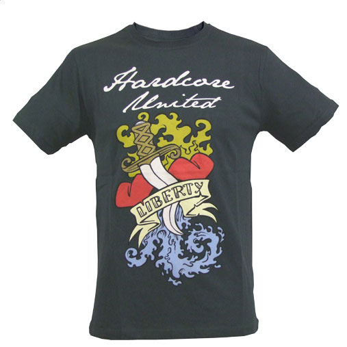 HARDCORE UNITED Classic T-shirt LIBERTY Anthracite 1