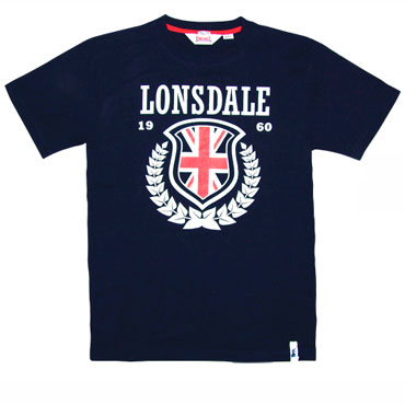LONSDALE Slim Fit T-Shirt HISTORY LEAVES Navy - Lonsdale London