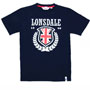 LONSDALE Slim Fit T-Shirt HISTORY LEAVES Navy - Lonsdale London 1
