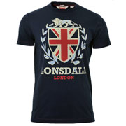 LONSDALE Slim Fit T-Shirt AIDEN Navy
