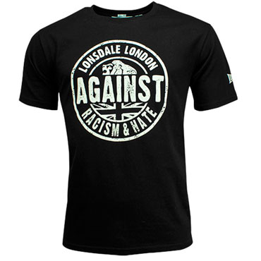 LONSDALE Against Racism T-shirt Black - Lonsdale London