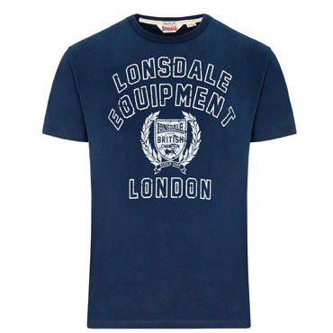LONSDALE Mens T-shirt SIDCUP Navy Camiseta azul Marino